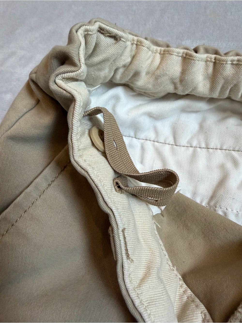 GAP Kids Boy Slim Sz 18 Adjustable Waist Classic Chino Pants Khaki - Picture 6 of 12